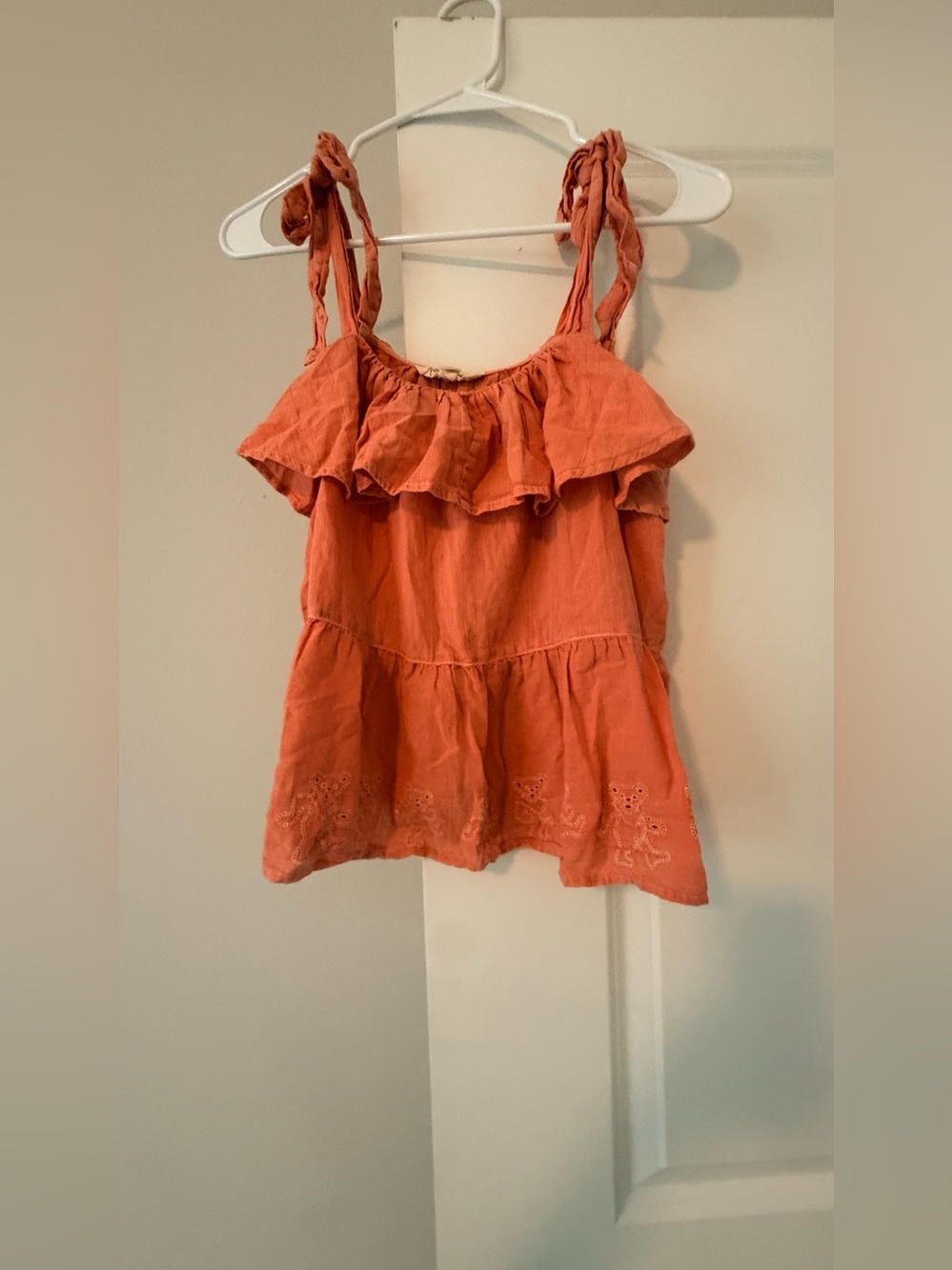 Lucky Brand Coral Tie-Shoulder Ruffle Camisole - Picture 4 of 7